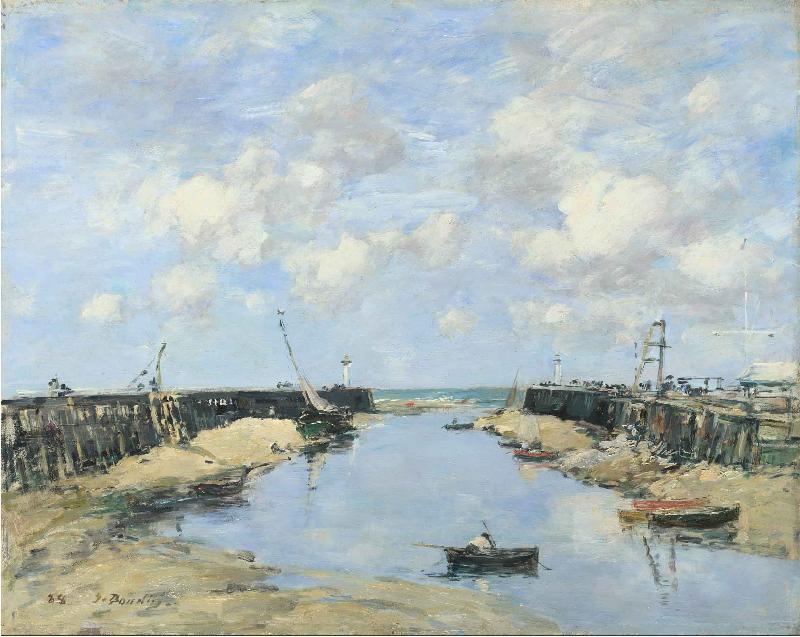 Eugene Boudin The Entrance to Trouville Harbour oil painting image